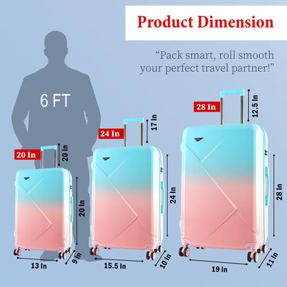 Velvair Luggage — Travel Made Stylish & Effortless  3-Piece Set: 20″ + 24″ + 28″