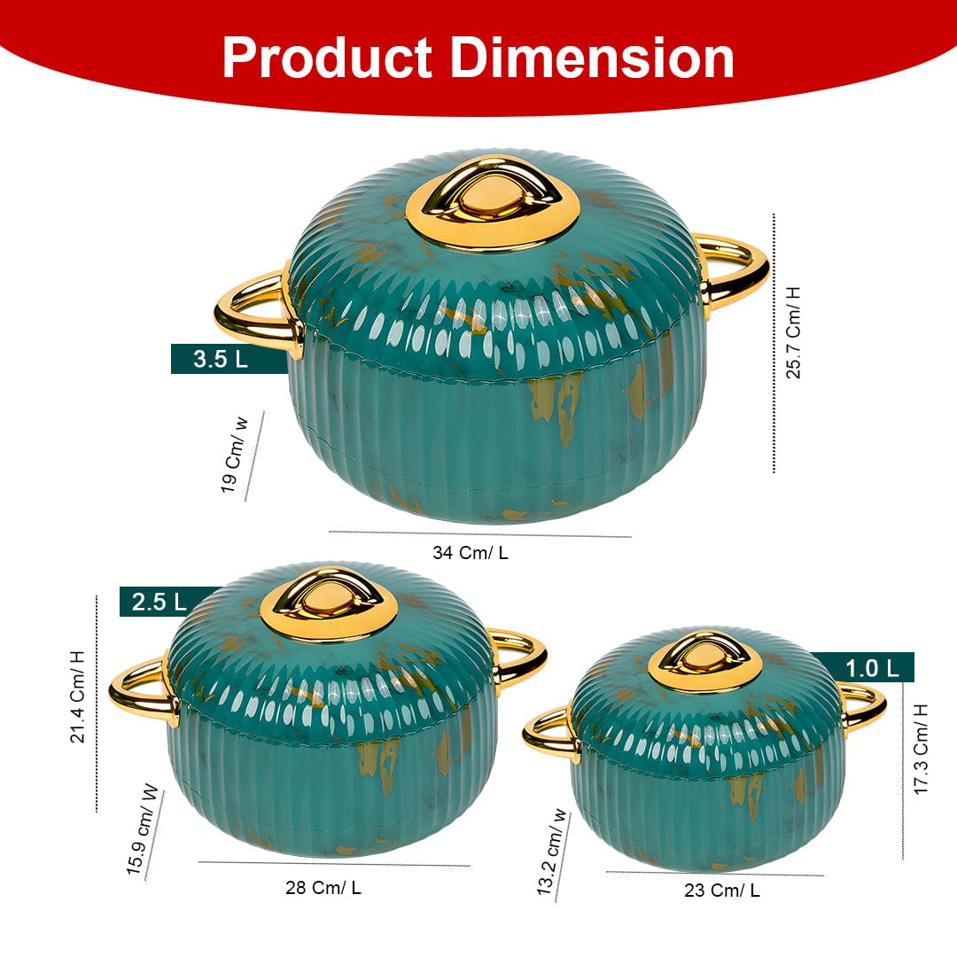 Prime Pick Premium Insulated Casserole Set of 3 (1L + 2L + 3.5L)