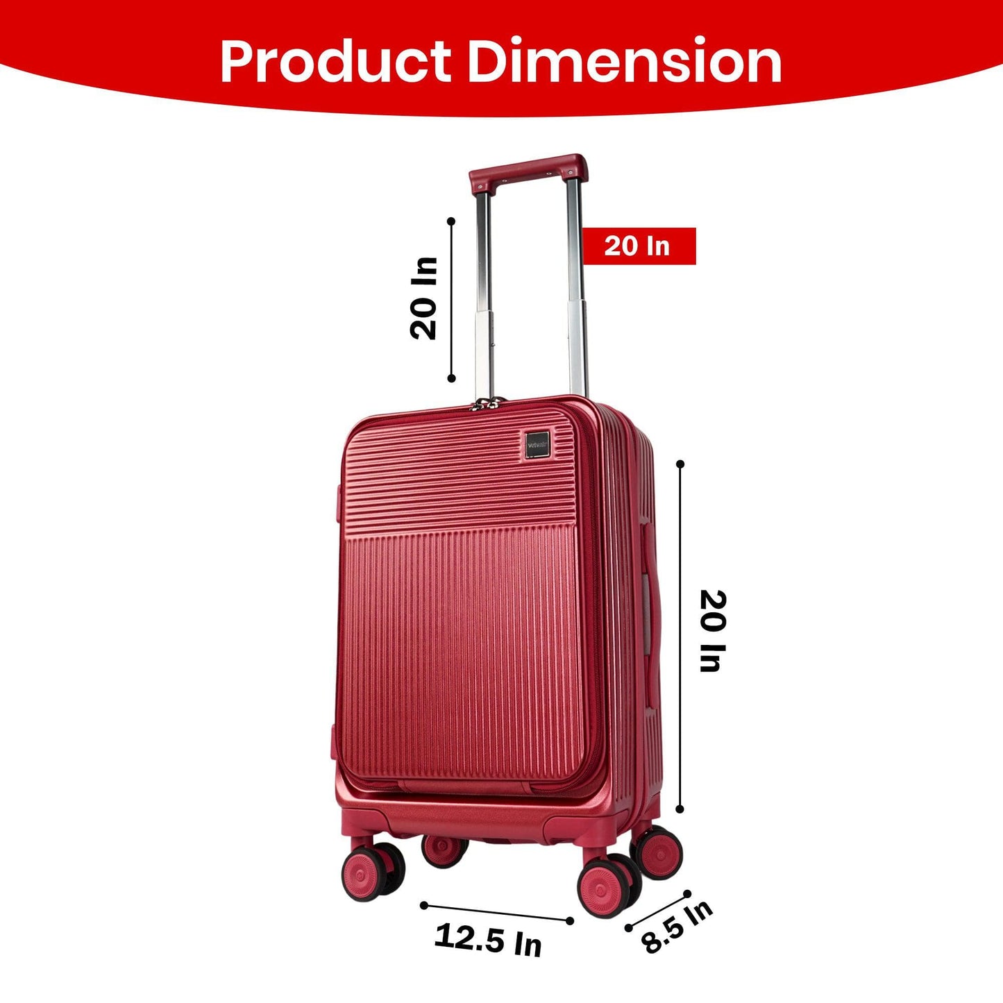 Velvair Luggage: Travel Made Stylish and Effortless 20" BLACK