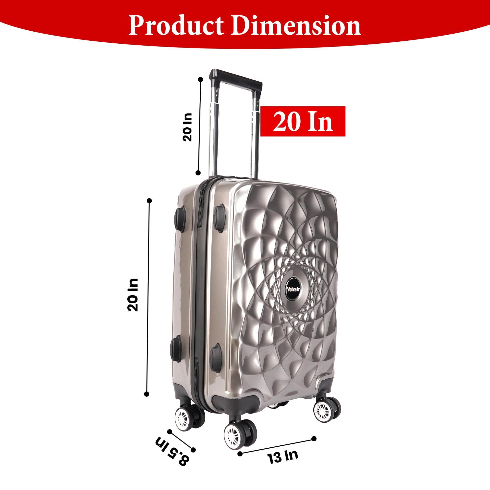Velvair Luggage – Travel Made Stylish and Effortless, 20″ Black