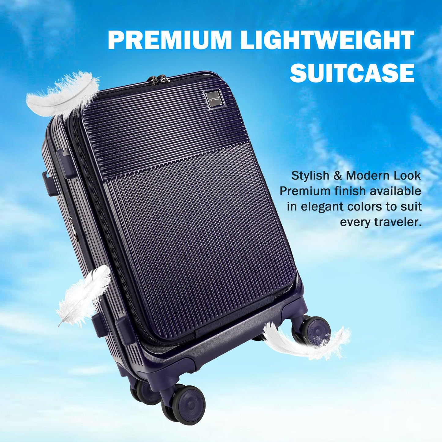 Velvair Luggage: Travel Made Stylish and Effortless 20" BLACK