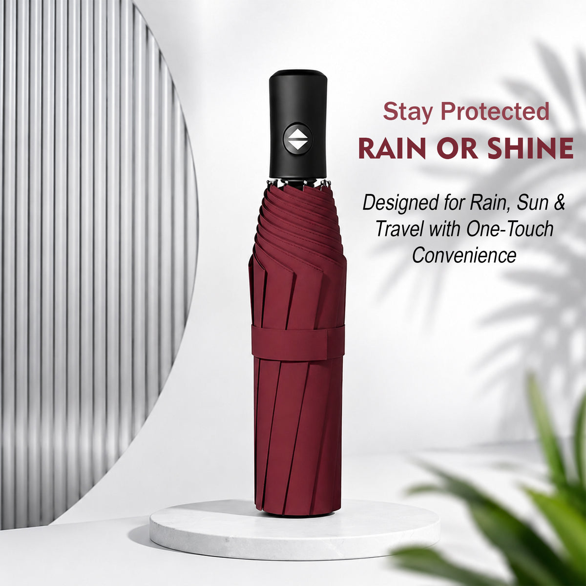 PrimePick 3-Fold Compact Travel Umbrella