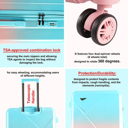 Velvair Luggage — Travel Made Stylish & Effortless  3-Piece Set: 20″ + 24″ + 28″