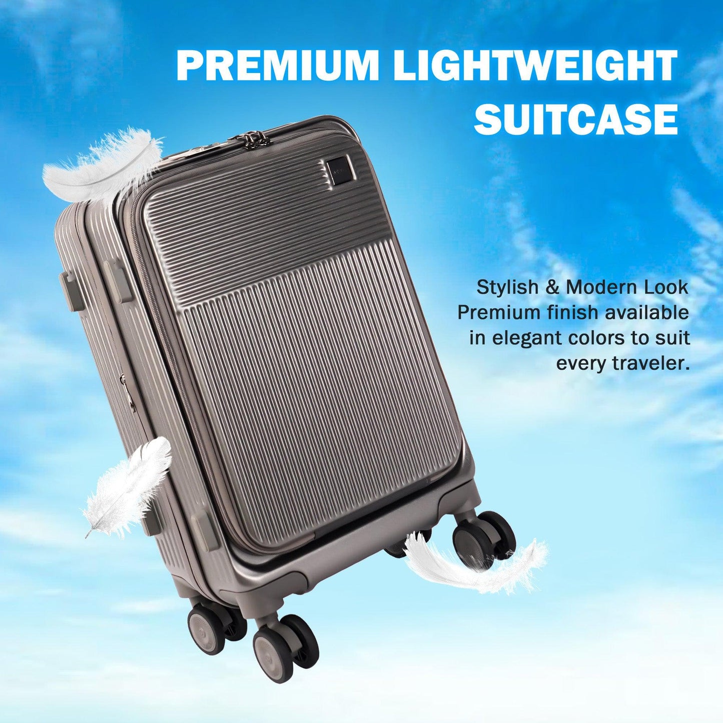 Velvair Luggage: Travel Made Stylish and Effortless 20" BLACK