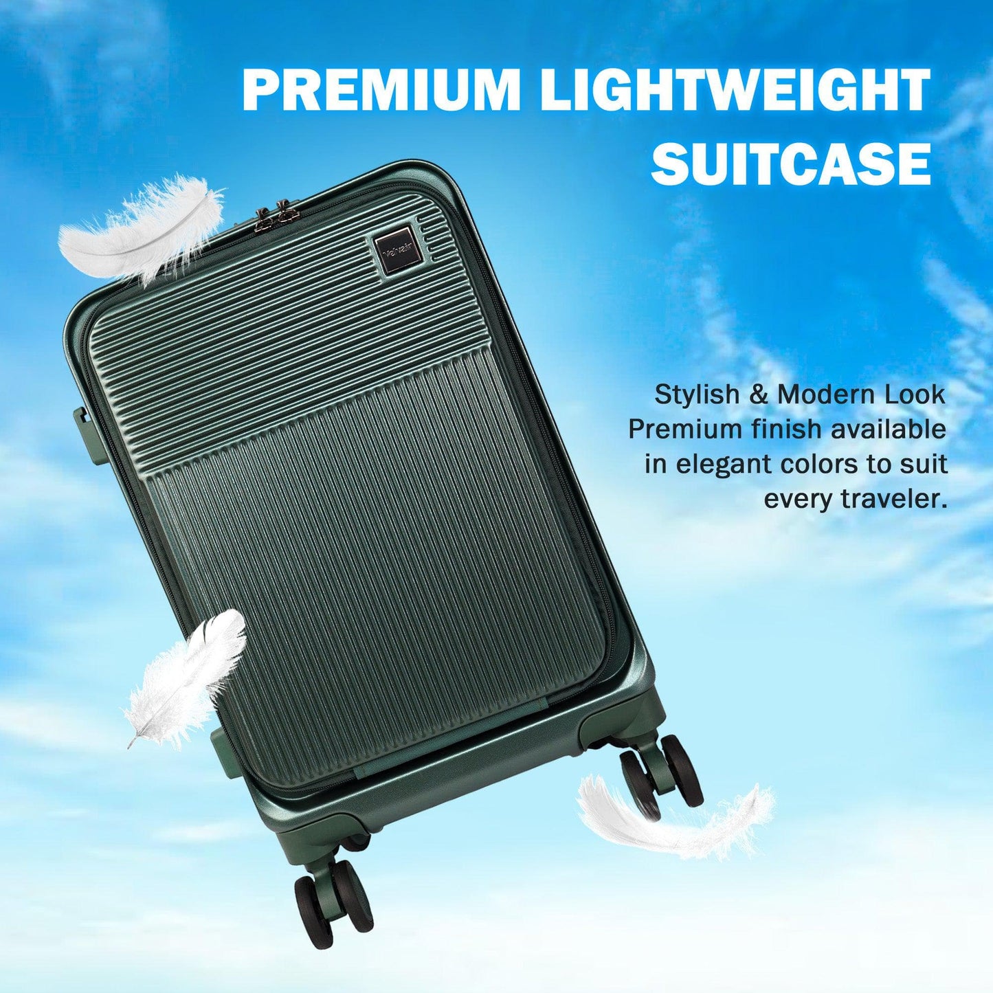 Velvair Luggage: Travel Made Stylish and Effortless 20" BLACK