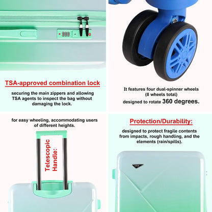 Velvair Luggage — Travel Made Stylish & Effortless  3-Piece Set: 20″ + 24″ + 28″