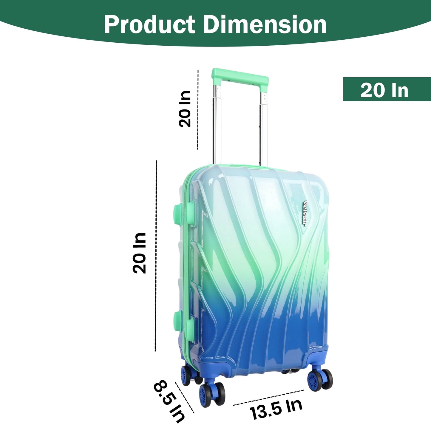 Premium 20” Hard Shell Luggage – Elegant Gold Trolley Bag