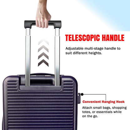 Velvair Luggage: Travel Made Stylish and Effortless 20" BLACK