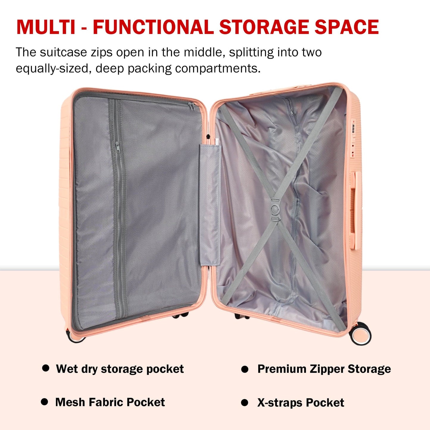 Premium 22” Hard Shell Luggage – Stylish Black Trolley Bag for Travel