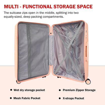 Premium 22” Hard Shell Luggage – Stylish Black Trolley Bag for Travel