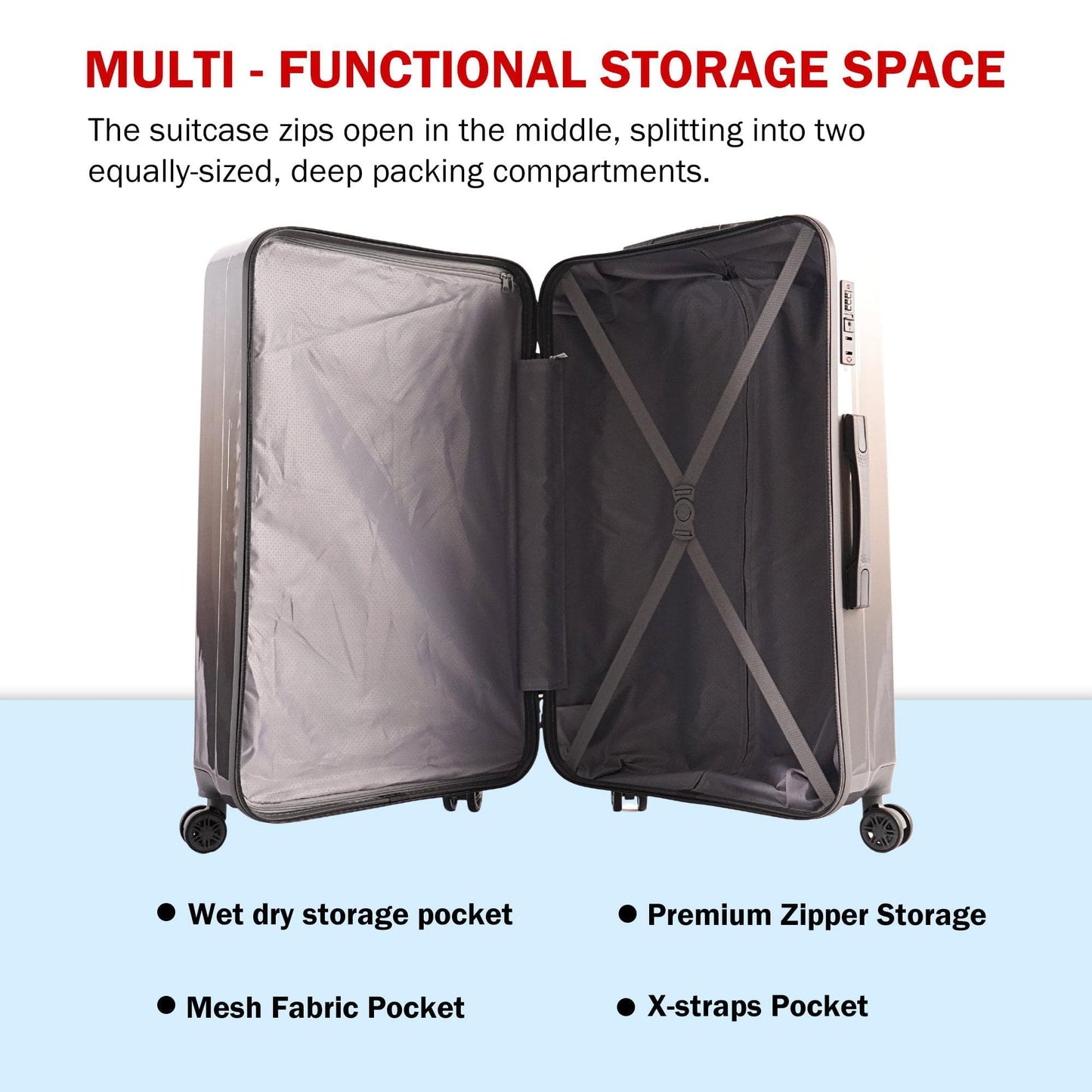Velvair Luggage — Travel Made Stylish & Effortless  3-Piece Set: 20″ + 24″ + 28″