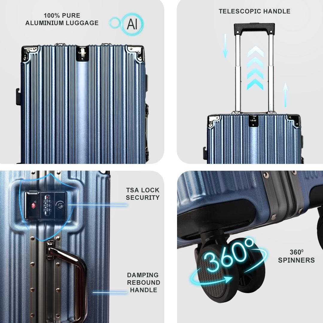 Velvair Luggage 20" Grey – Stylish & Durable Travel Companion