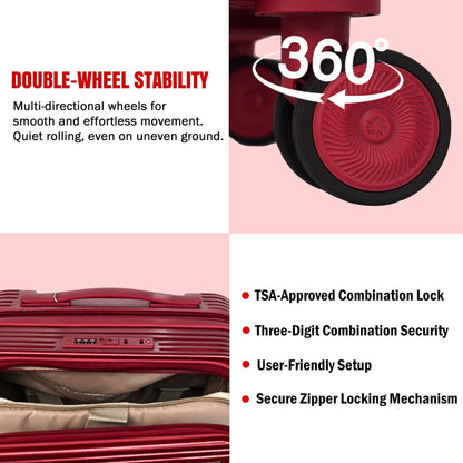 Velvair Luggage: Travel Made Stylish and Effortless 20" BLACK