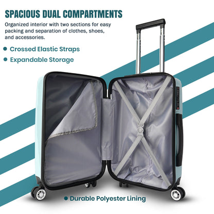 Premium Hard Shell Luggage Set of 3 (20” + 24” + 28”) – Stylish Black Trolley Bag Combo