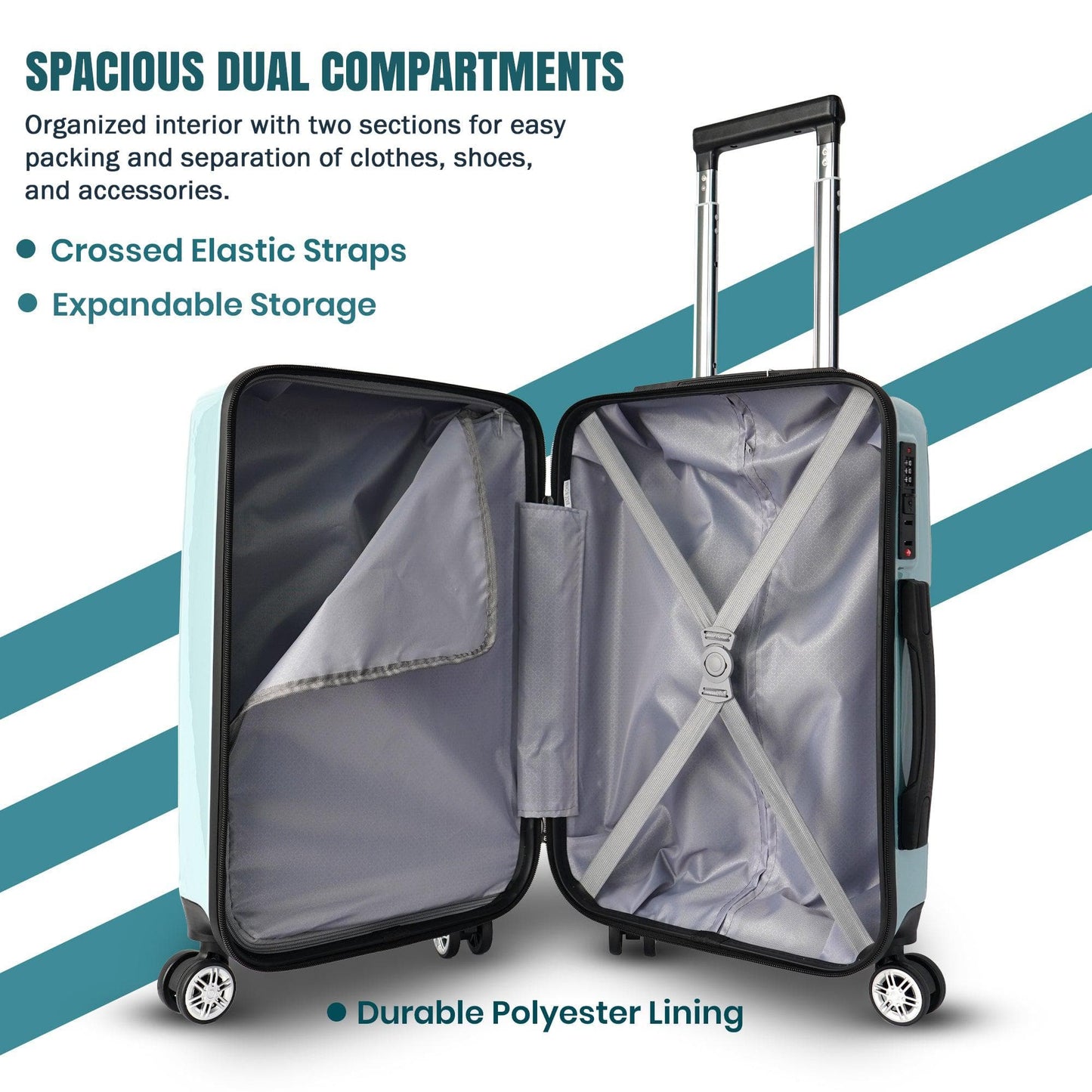 Velvair Luggage – Travel Made Stylish and Effortless, 20″ Black