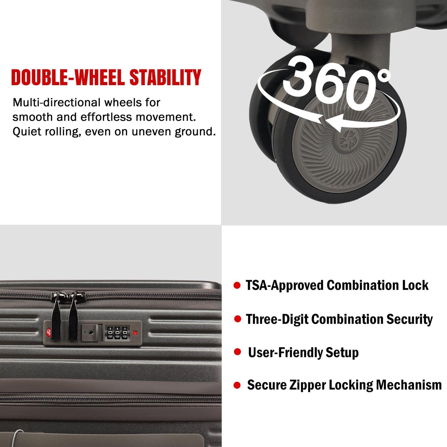 Velvair Luggage: Travel Made Stylish and Effortless 20" BLACK