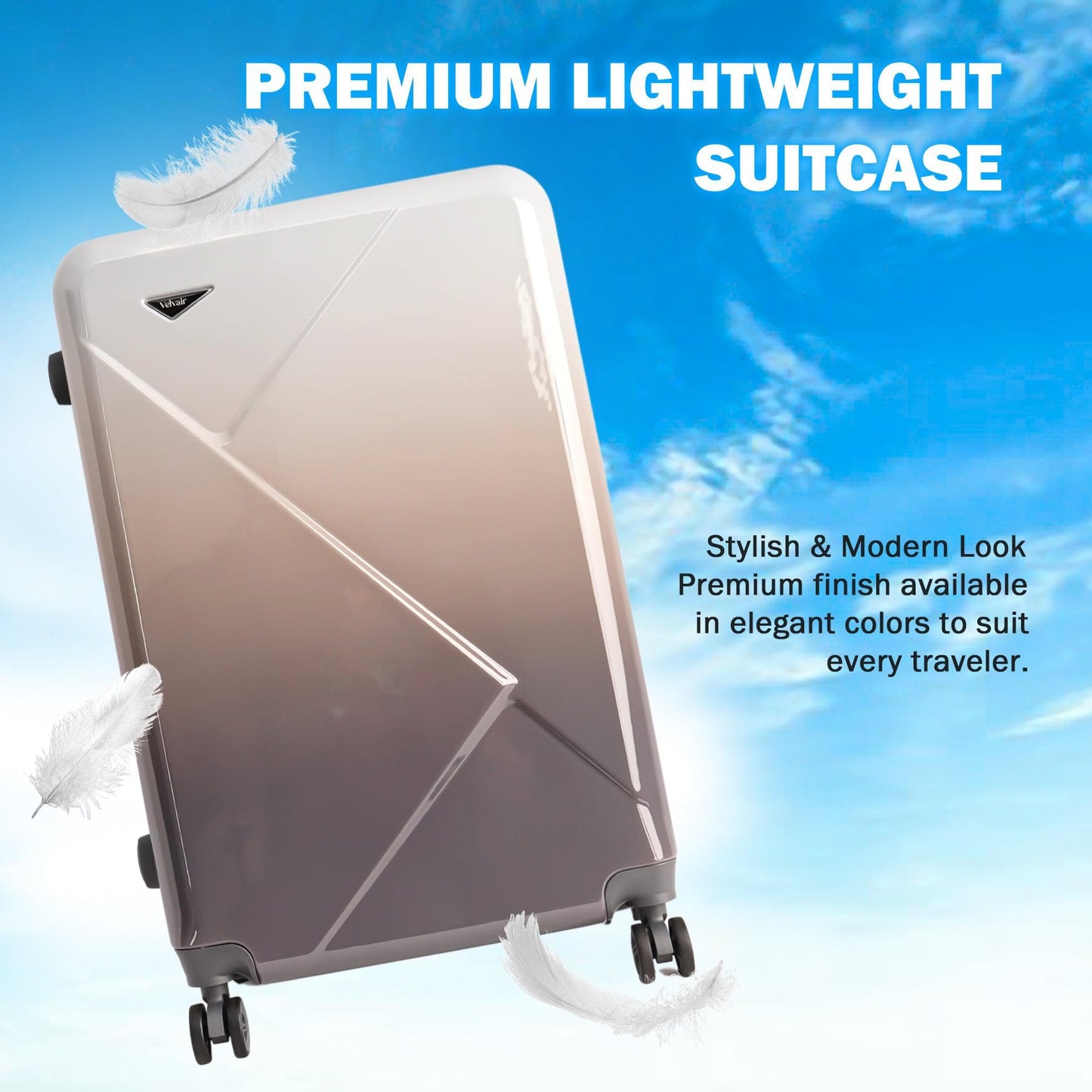 Velvair Luggage — Travel Made Stylish & Effortless  3-Piece Set: 20″ + 24″ + 28″