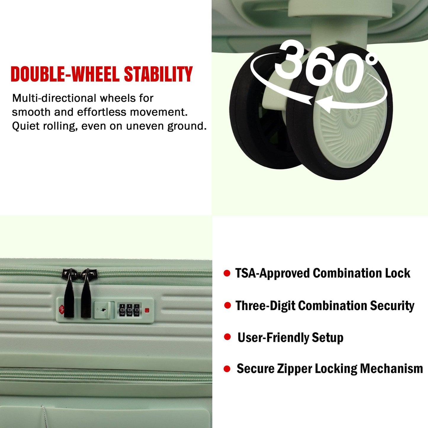 Velvair Luggage: Travel Made Stylish and Effortless 20" BLACK