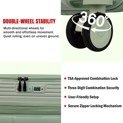 Velvair Luggage: Travel Made Stylish and Effortless 20" BLACK