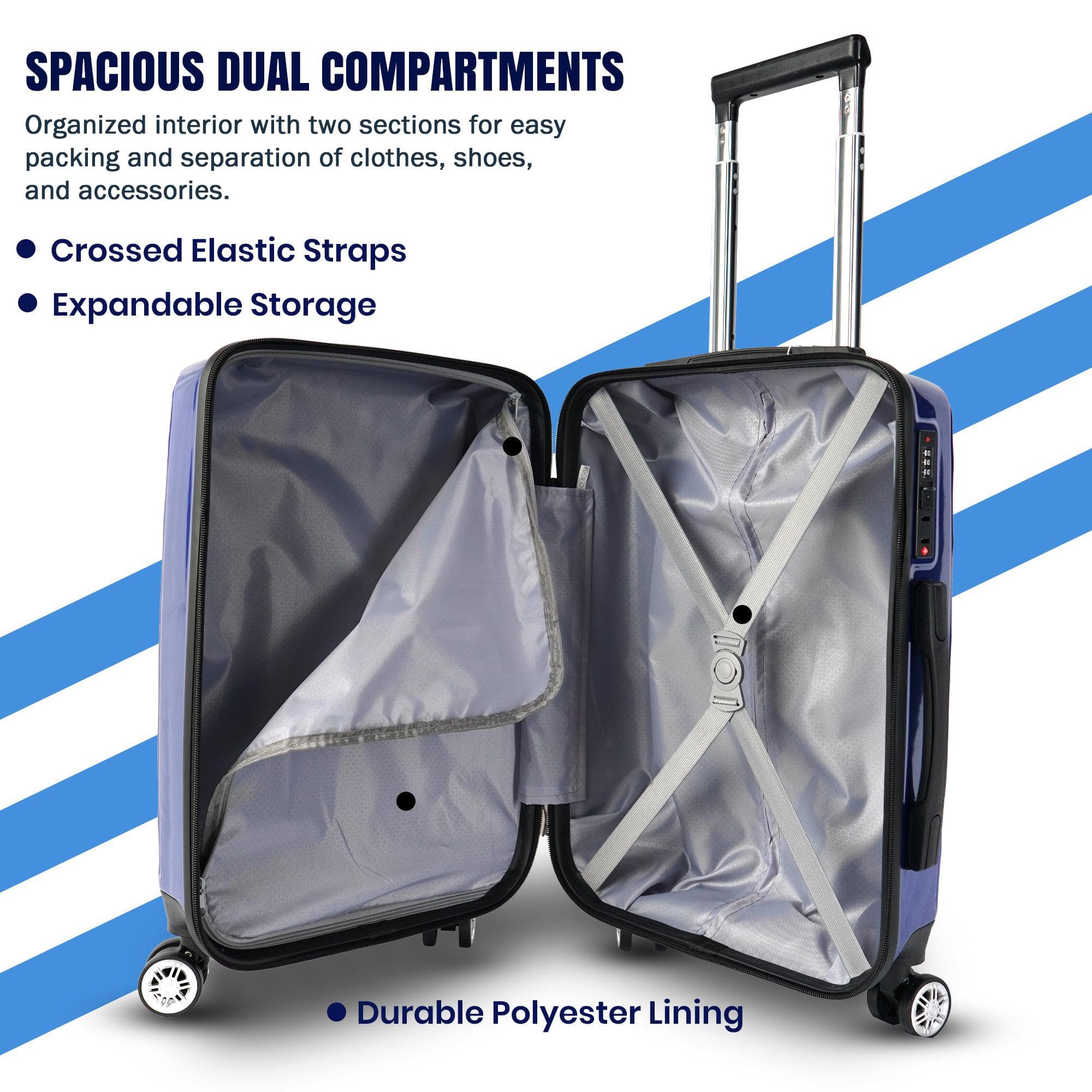 Velvair Luggage – Travel Made Stylish and Effortless, 20″ Black