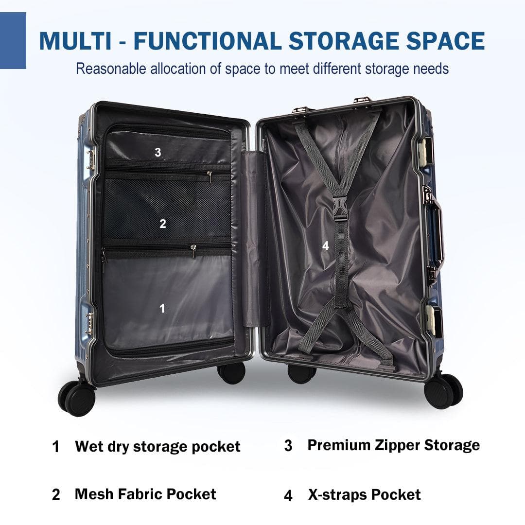 Velvair Luggage 20" Grey – Stylish & Durable Travel Companion