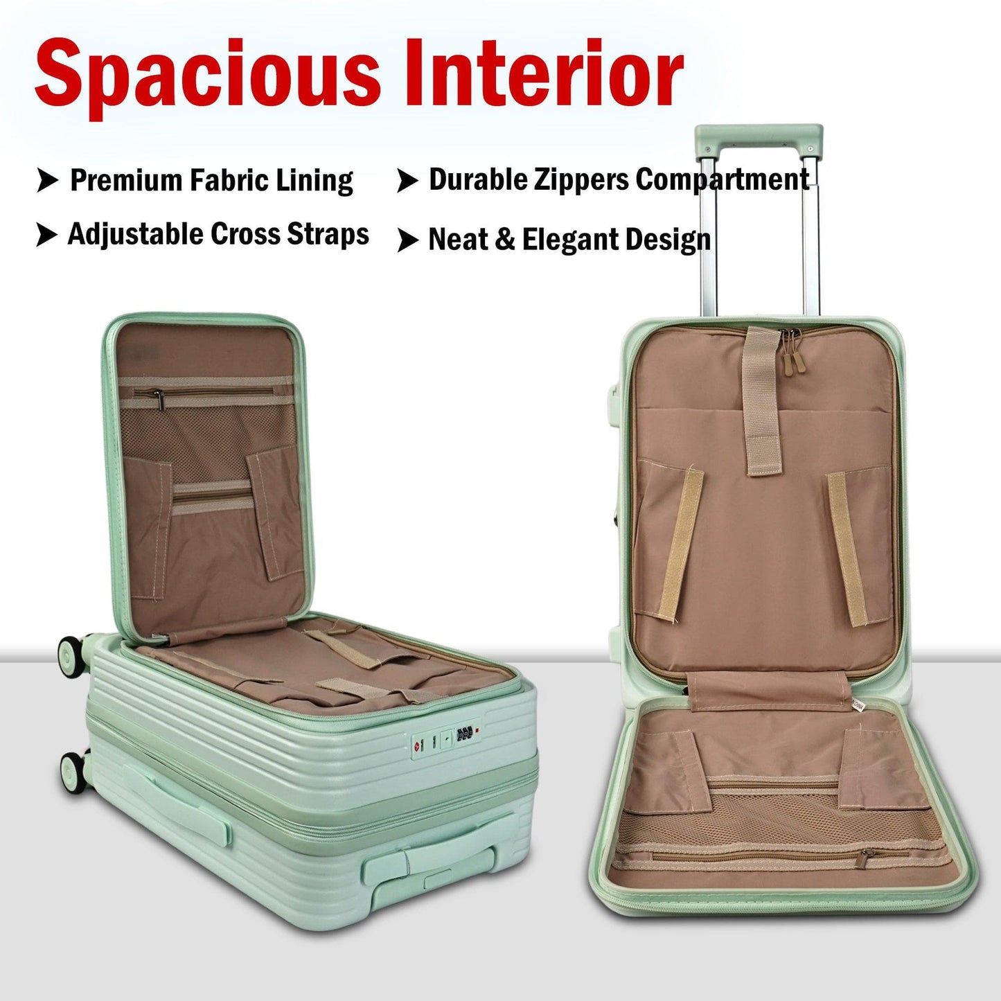 Velvair Luggage: Travel Made Stylish and Effortless 20" BLACK