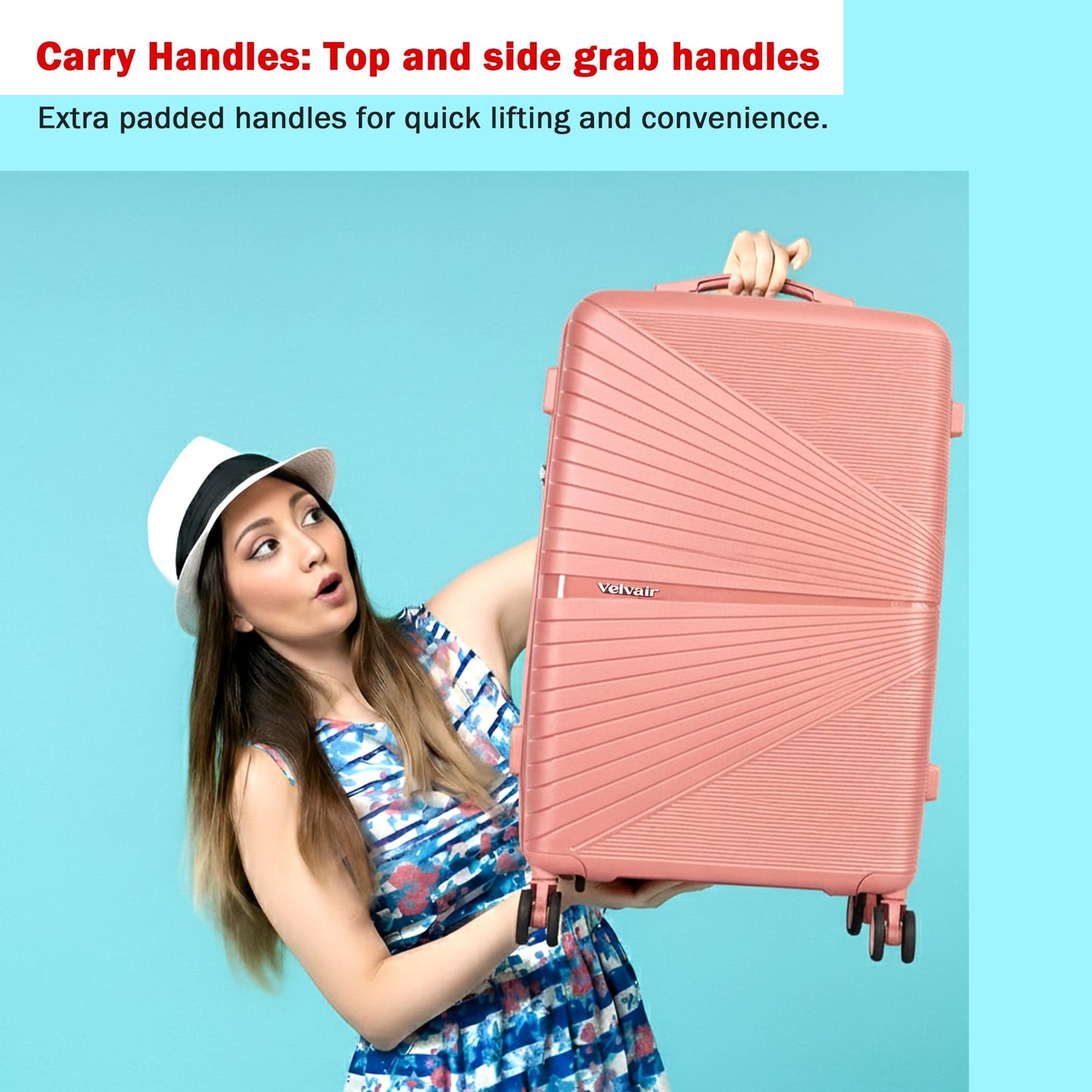 Premium 22” Hard Shell Luggage – Stylish Black Trolley Bag for Travel