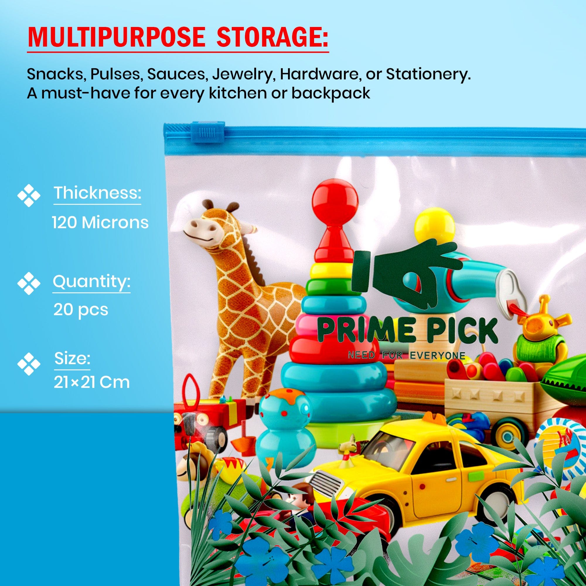 Prime Pick Leakproof & Multipurpose Zip Covers