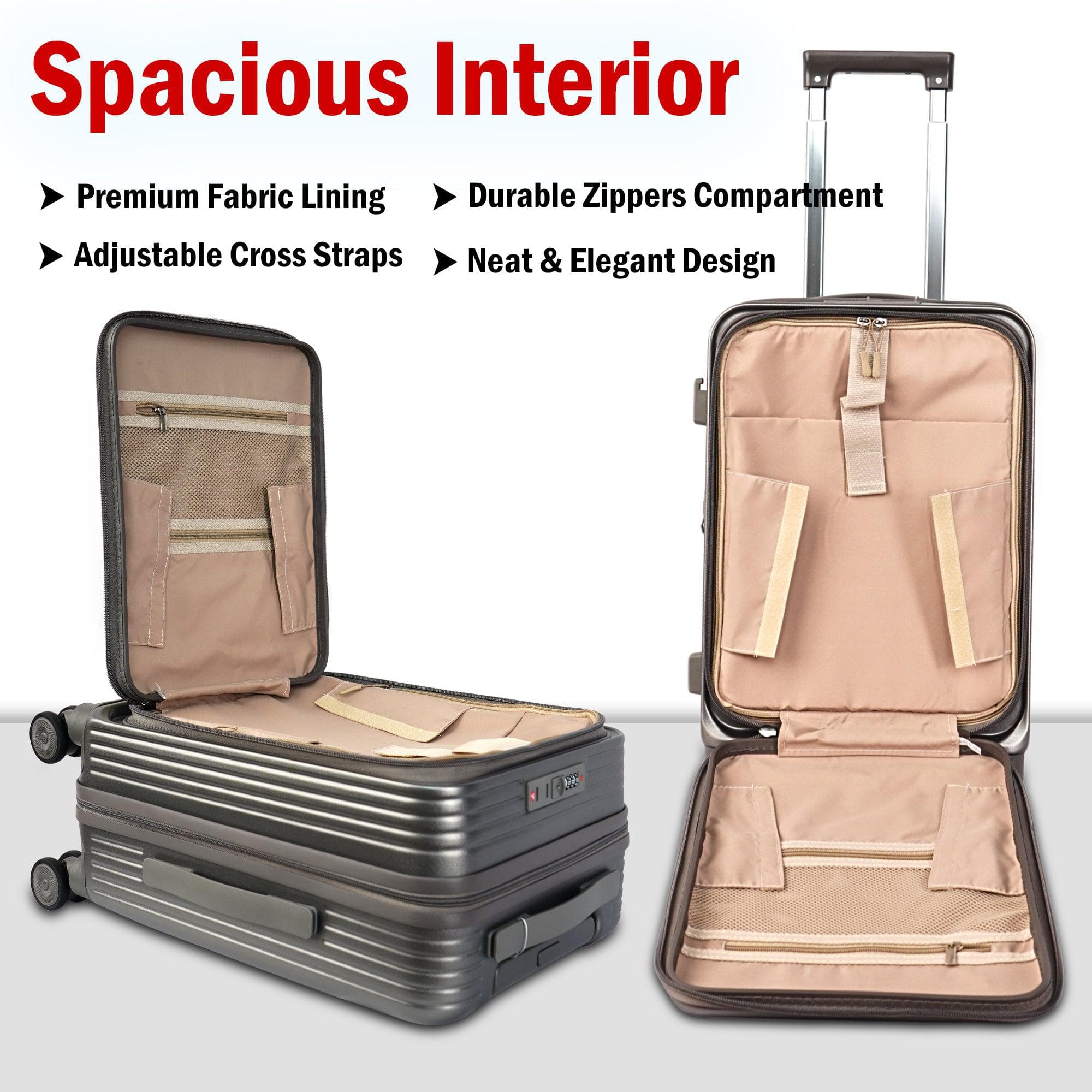 Velvair Luggage: Travel Made Stylish and Effortless 20" BLACK