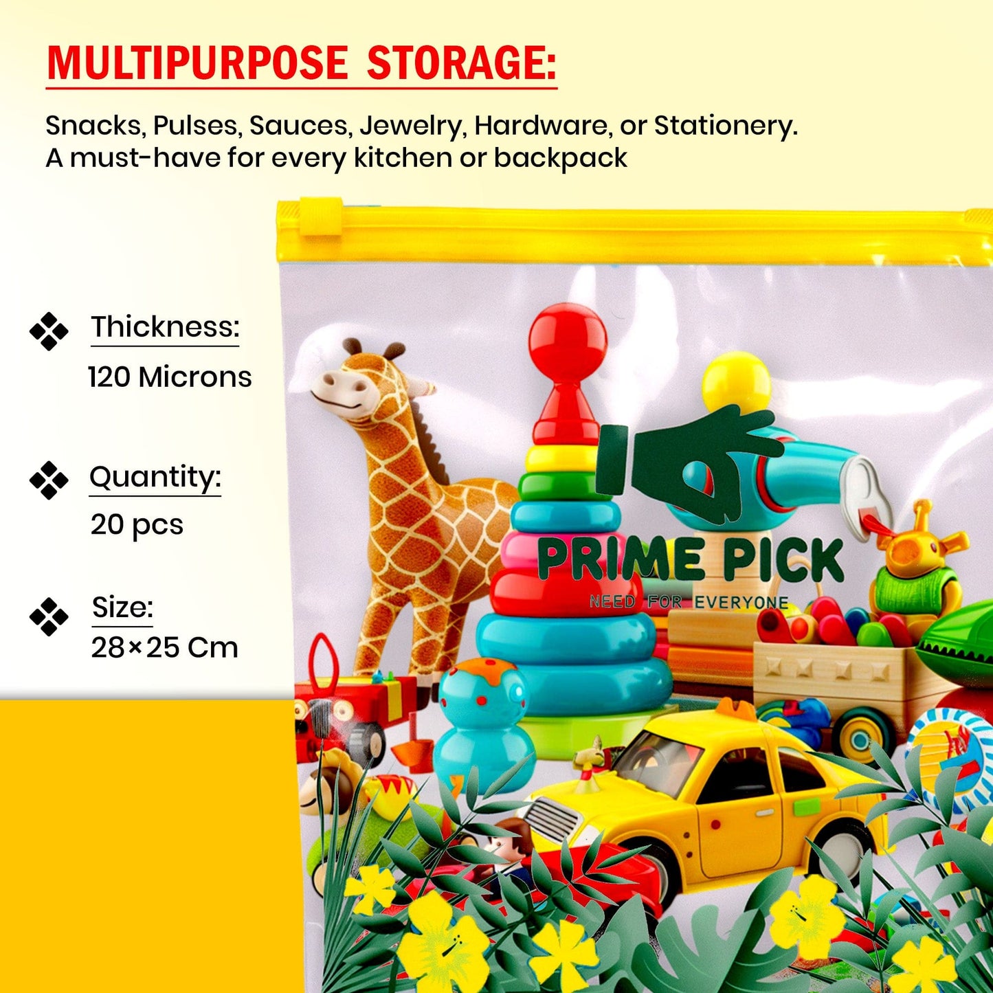 Prime Pick Leakproof & Multipurpose Zip Covers