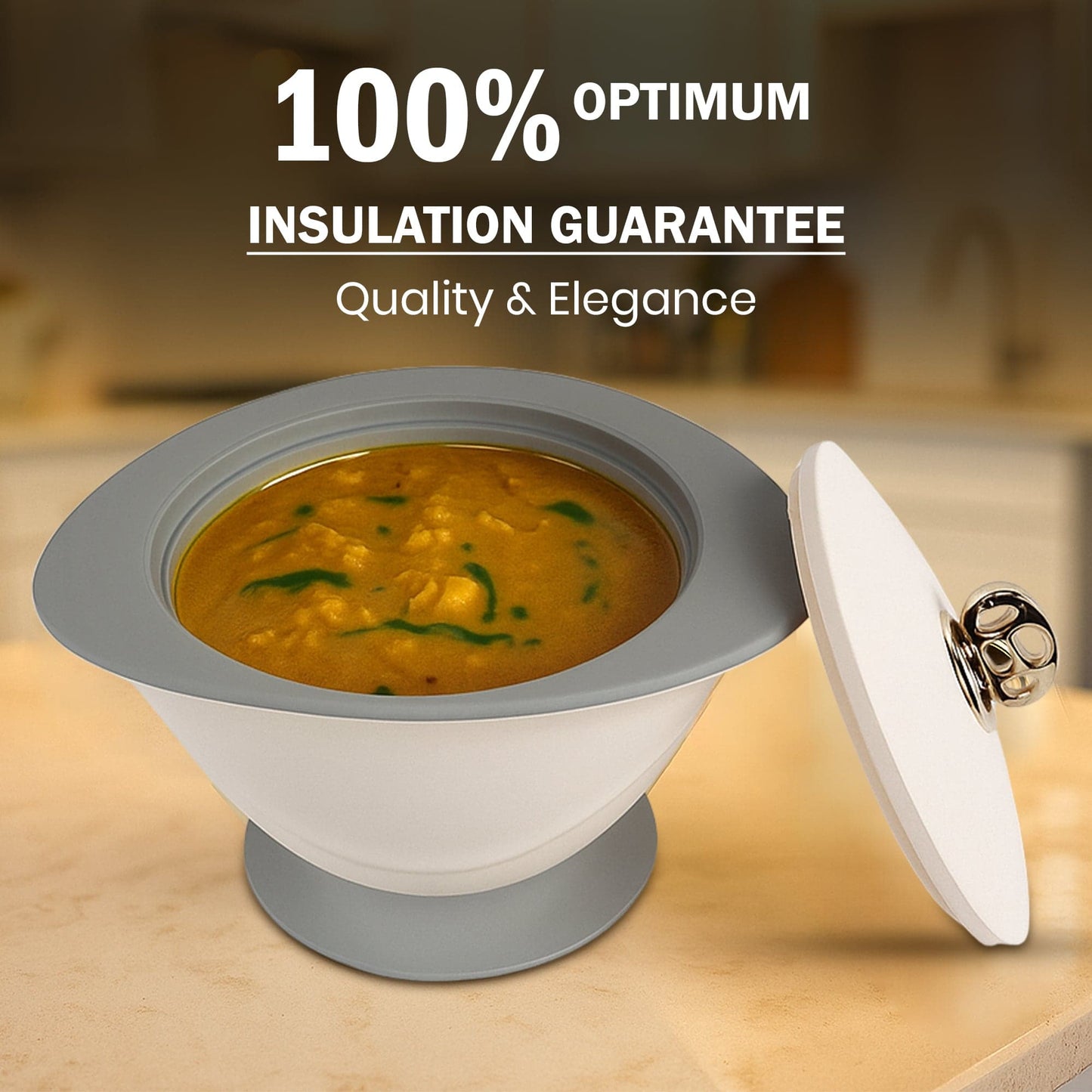 Insulated Casserole Set of 3 (0.8L + 1.8L + 3L) – Elegant Pink Hot Pot Set for Kitchen