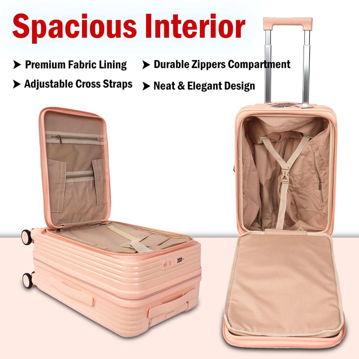 Velvair Luggage: Travel Made Stylish and Effortless 20" BLACK