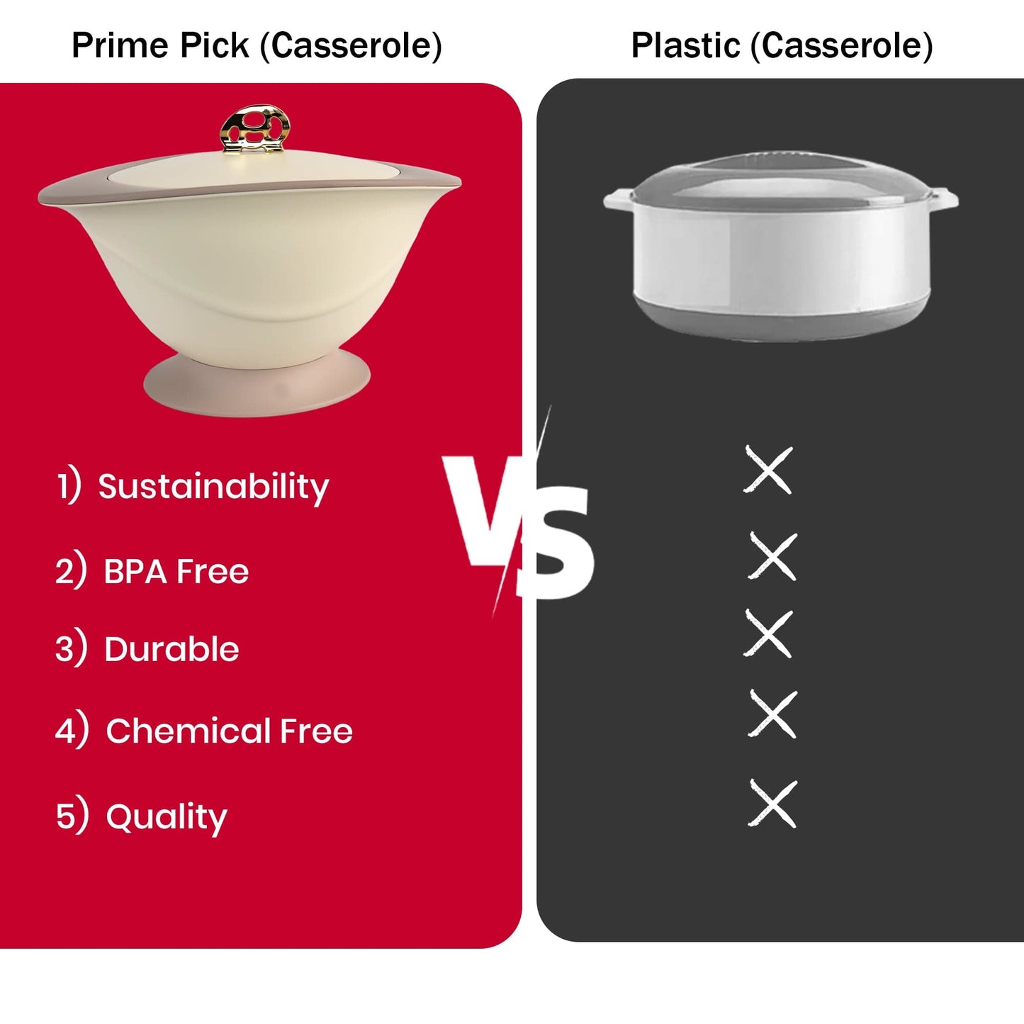 Insulated Casserole Set of 3 (0.8L + 1.8L + 3L) – Elegant Pink Hot Pot Set for Kitchen