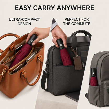 PrimePick 3-Fold Compact Travel Umbrella