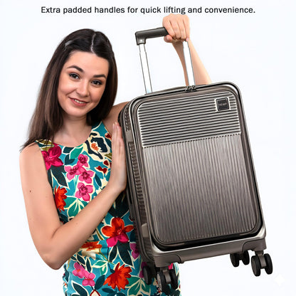 Velvair Luggage: Travel Made Stylish and Effortless 20" BLACK