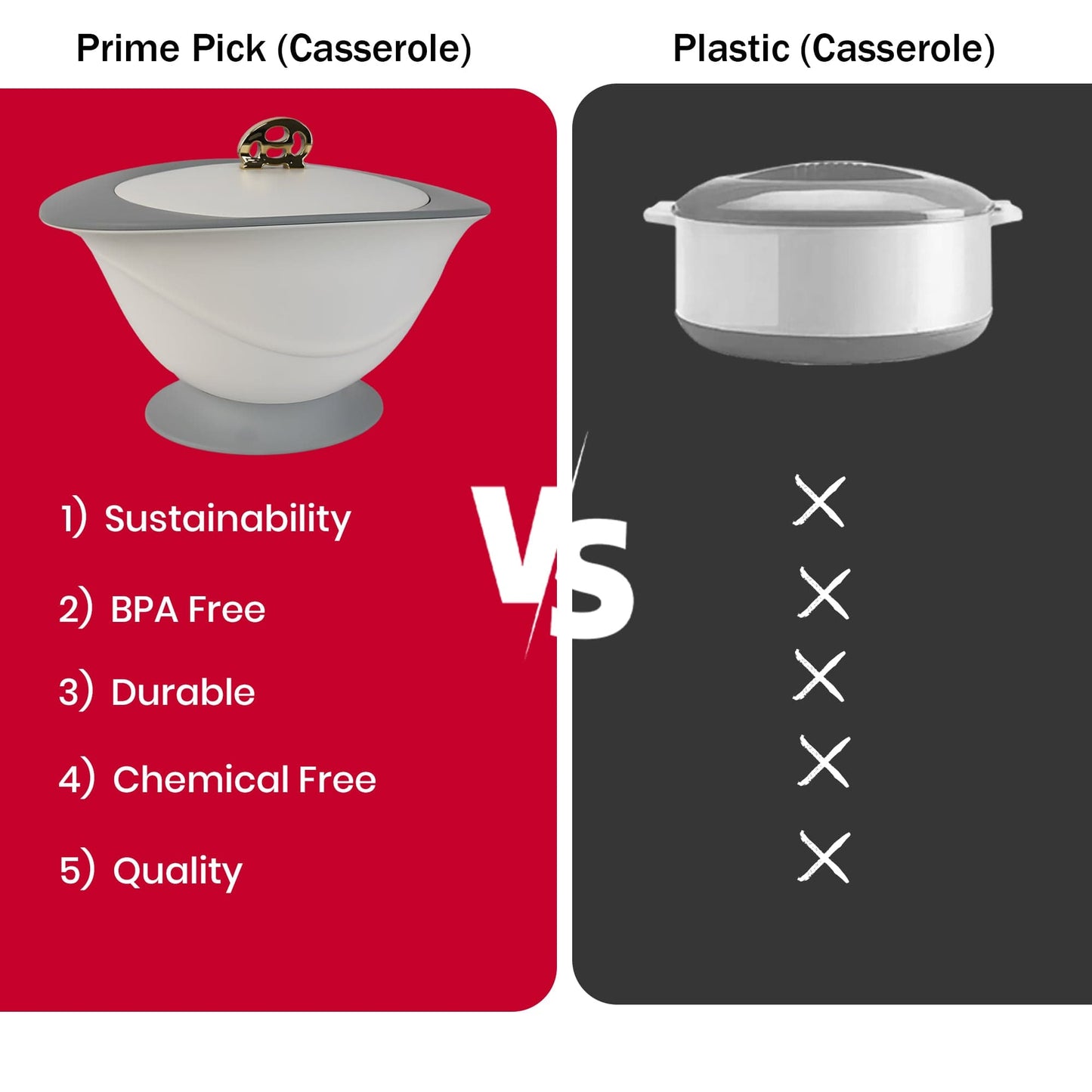 Insulated Casserole Set of 3 (0.8L + 1.8L + 3L) – Elegant Pink Hot Pot Set for Kitchen