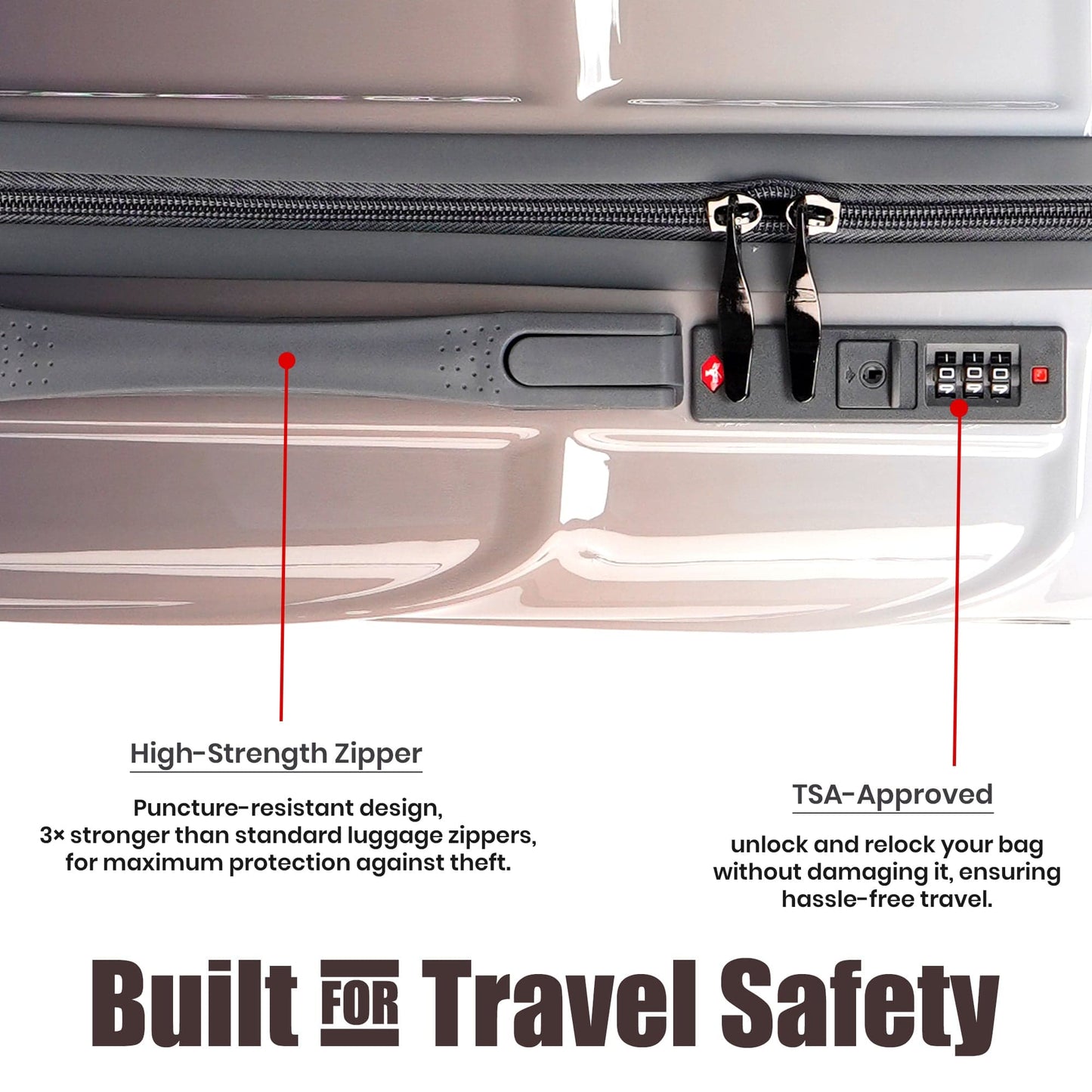 Premium 20” Hard Shell Luggage – Elegant Gold Trolley Bag