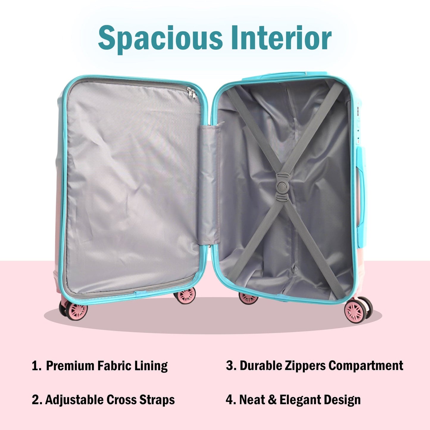 Premium 20” Hard Shell Luggage – Elegant Gold Trolley Bag