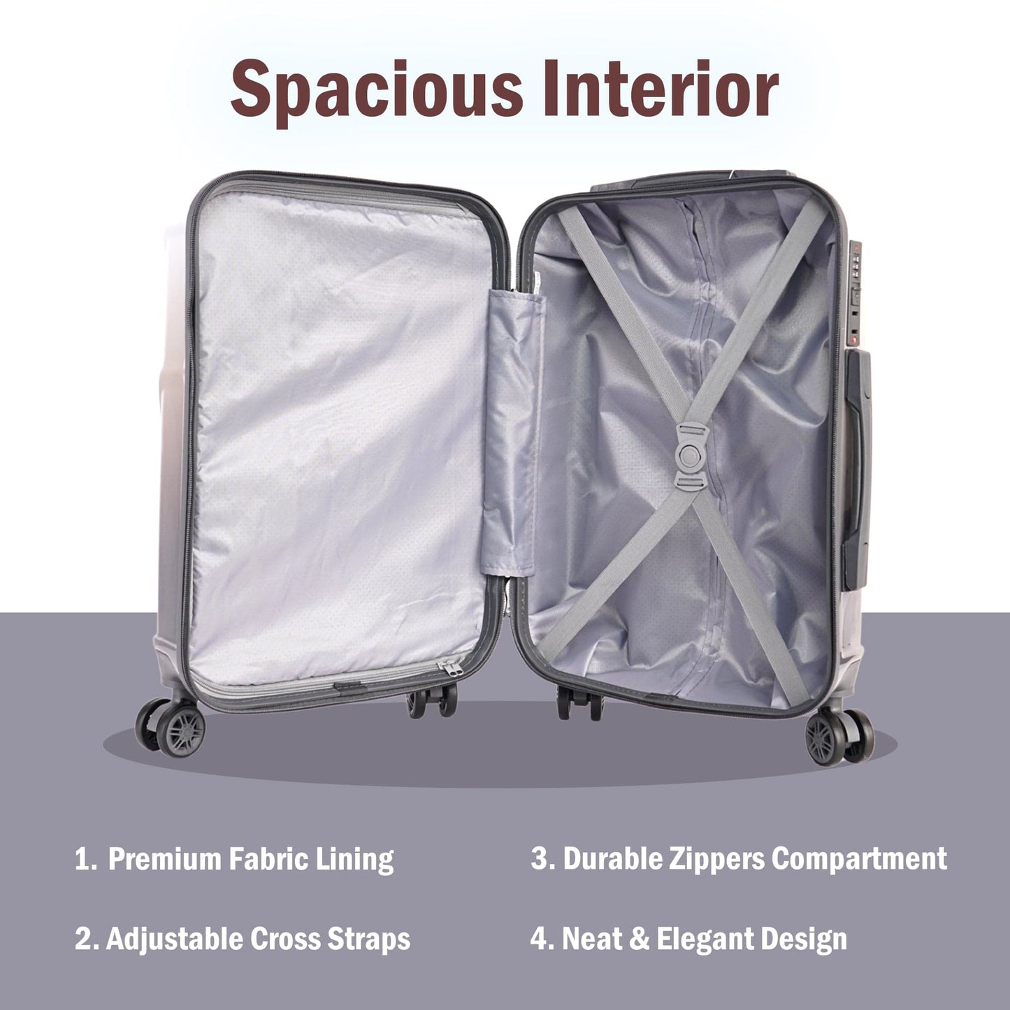 Premium 20” Hard Shell Luggage – Elegant Gold Trolley Bag