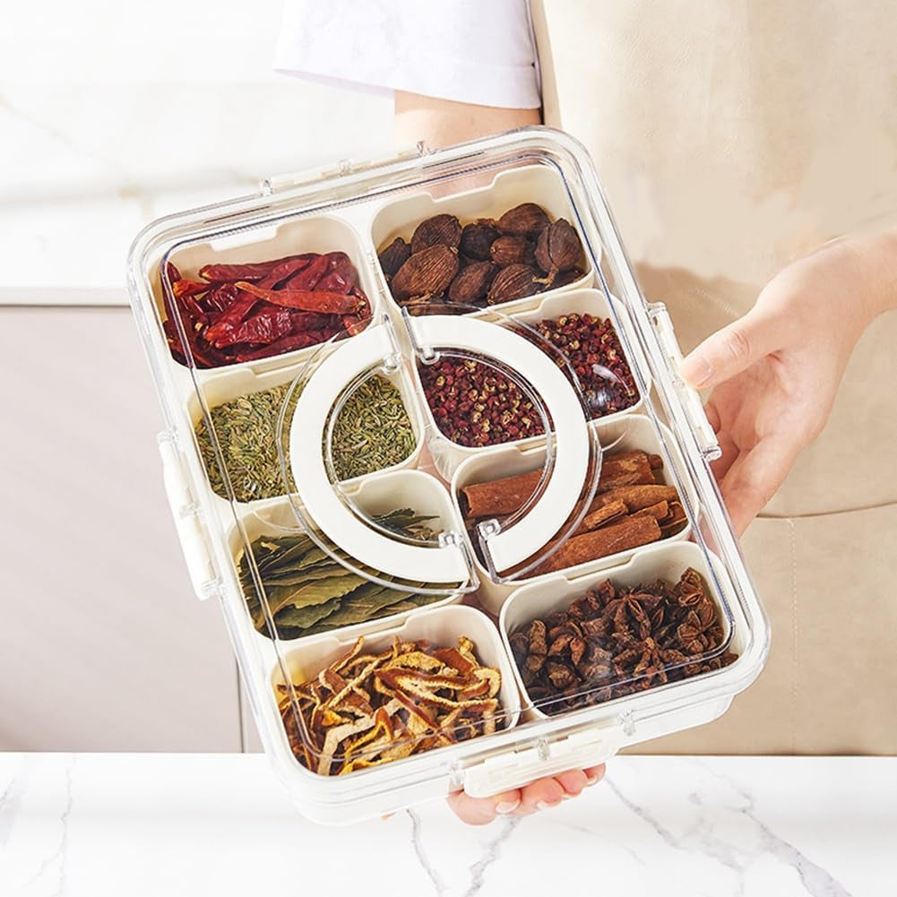 8 Devider Spice Organizer Box - Prime Pick