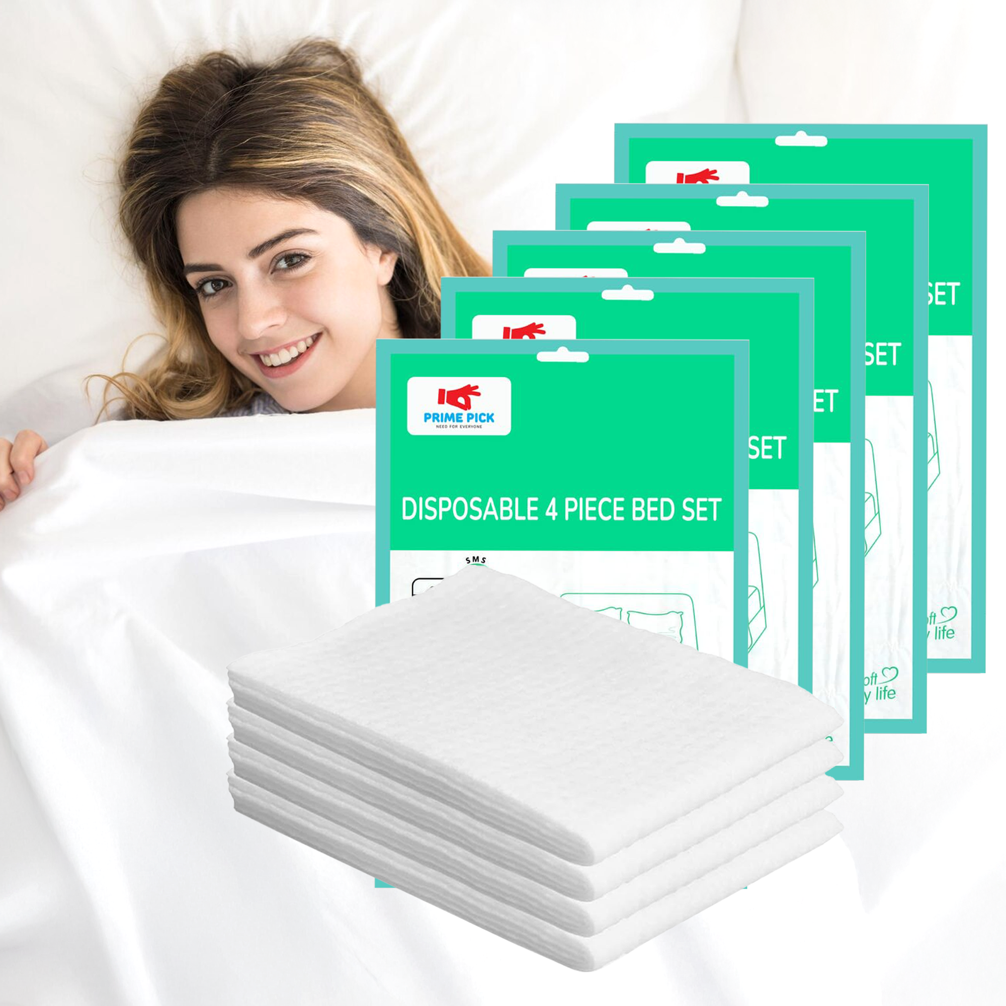 Prime Pick Cotton Solid Disposable Bed Sheet