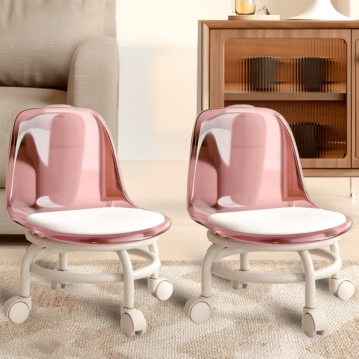 Prime Pick Acrylic 360° Rotatable Transparent Chair For Kids