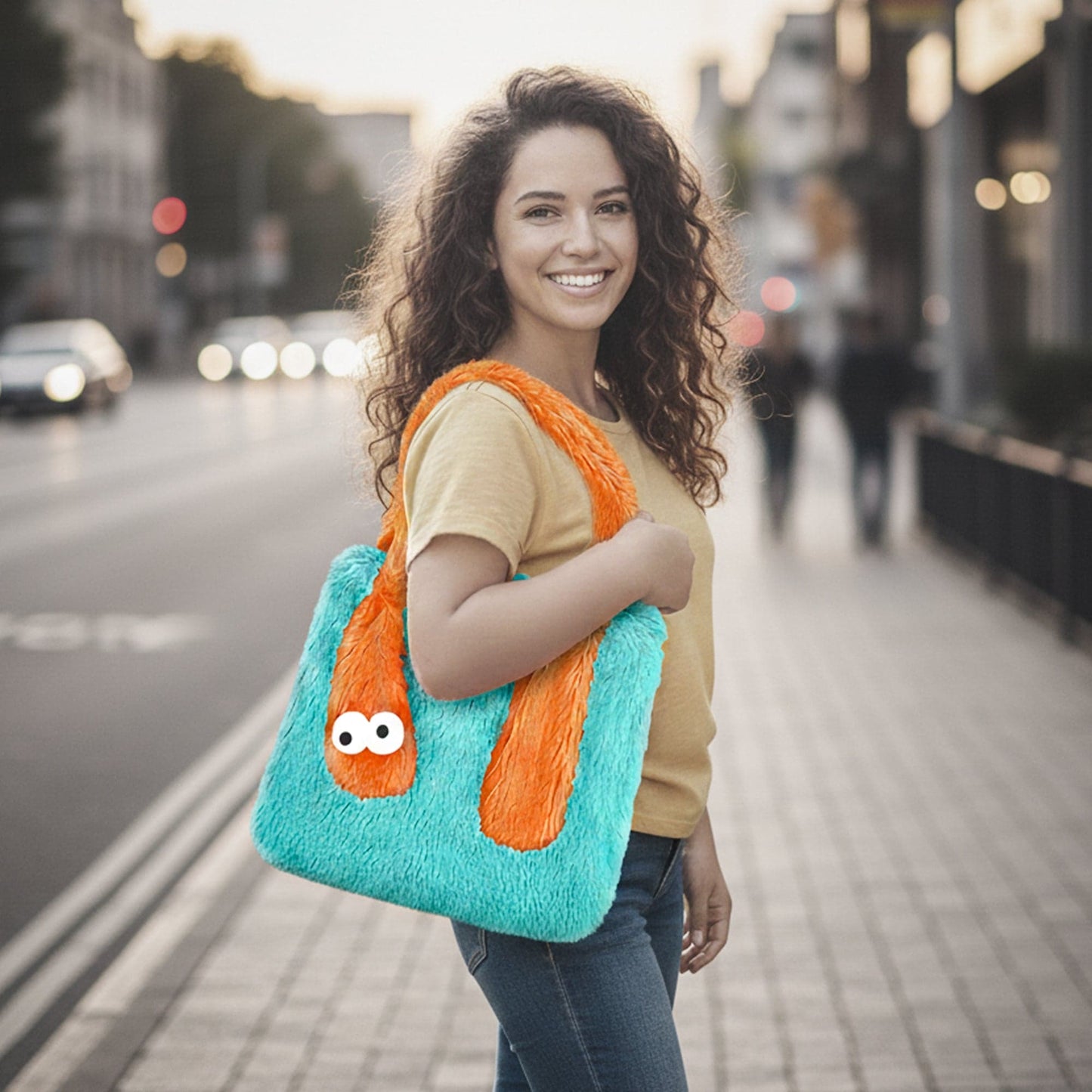 Prime Pick Terry Fur Shopper Bag