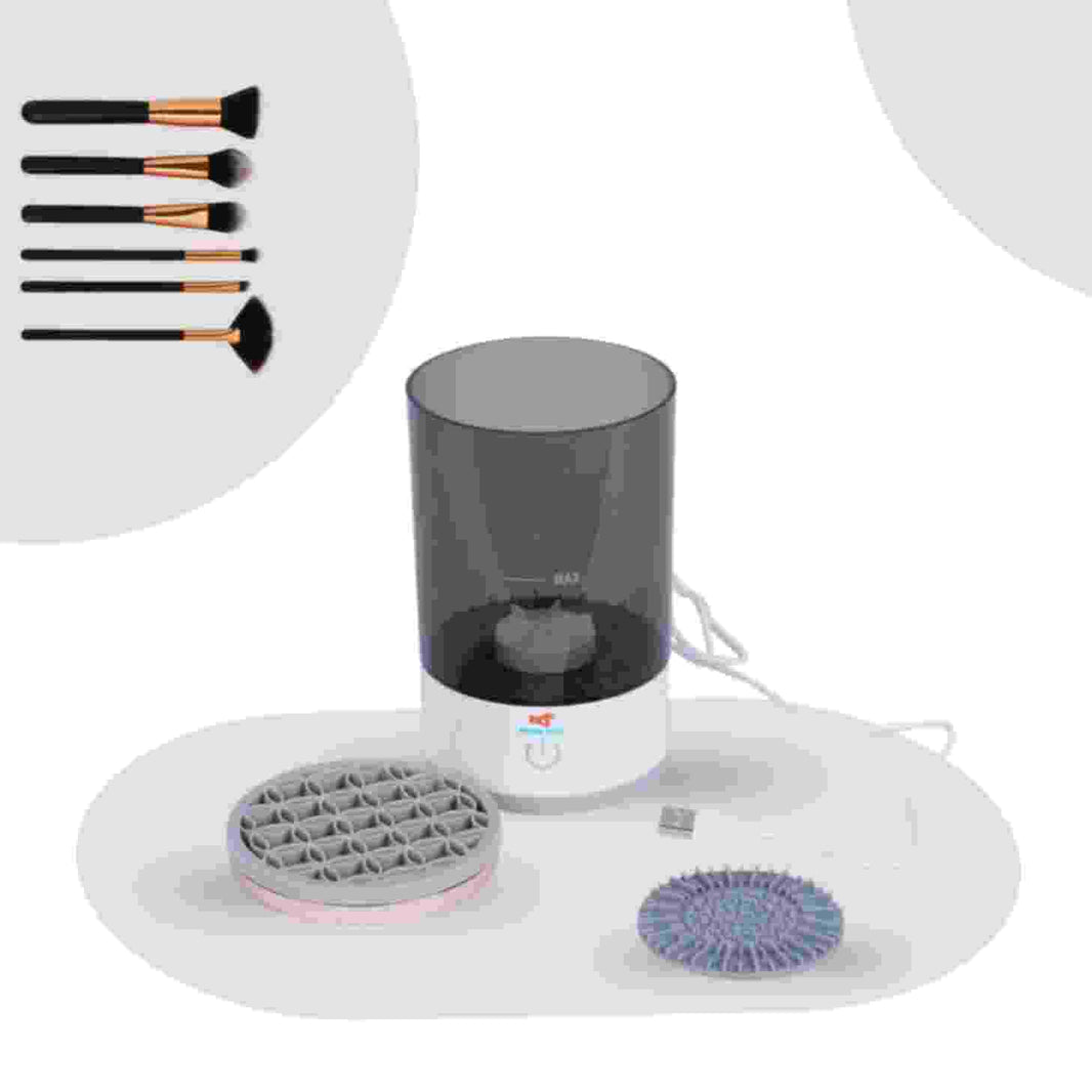 Makeup Brush Cleaner Machine, Electric Cosmetic Beauty Makeup Brushes with Brush Protective Cover and Cleaning Mat, Auto-Rotating Brush Cleaner Deep Cleaning