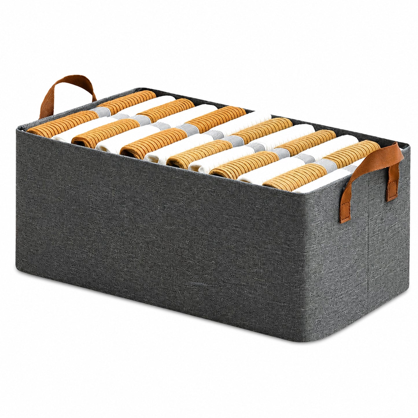 Prime Pick XL Oxford Cloth Organizer Durable Foldable Storage Box with Metal Frame