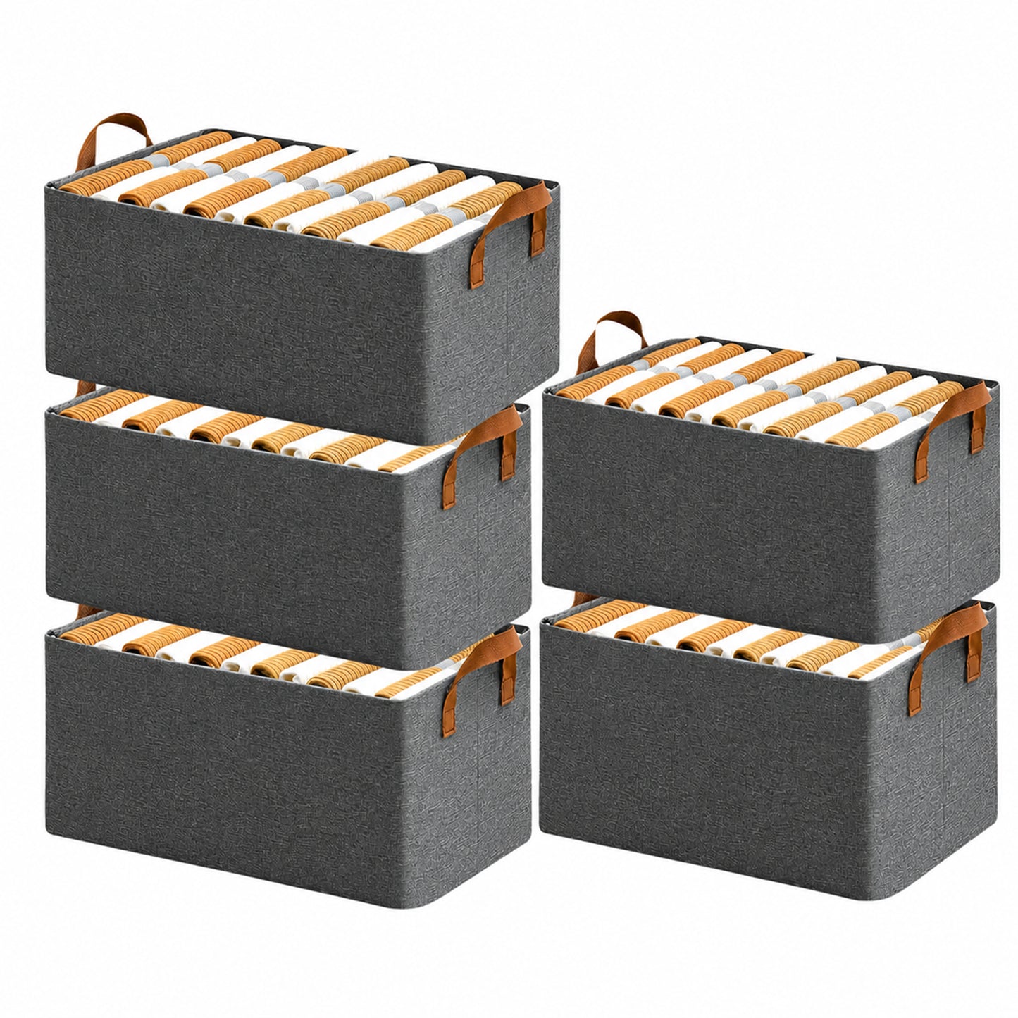 Prime Pick XL Oxford Cloth Organizer Durable Foldable Storage Box with Metal Frame