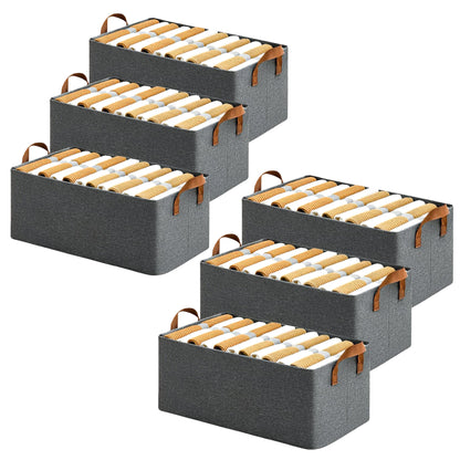 Prime Pick XL Oxford Cloth Organizer Durable Foldable Storage Box with Metal Frame