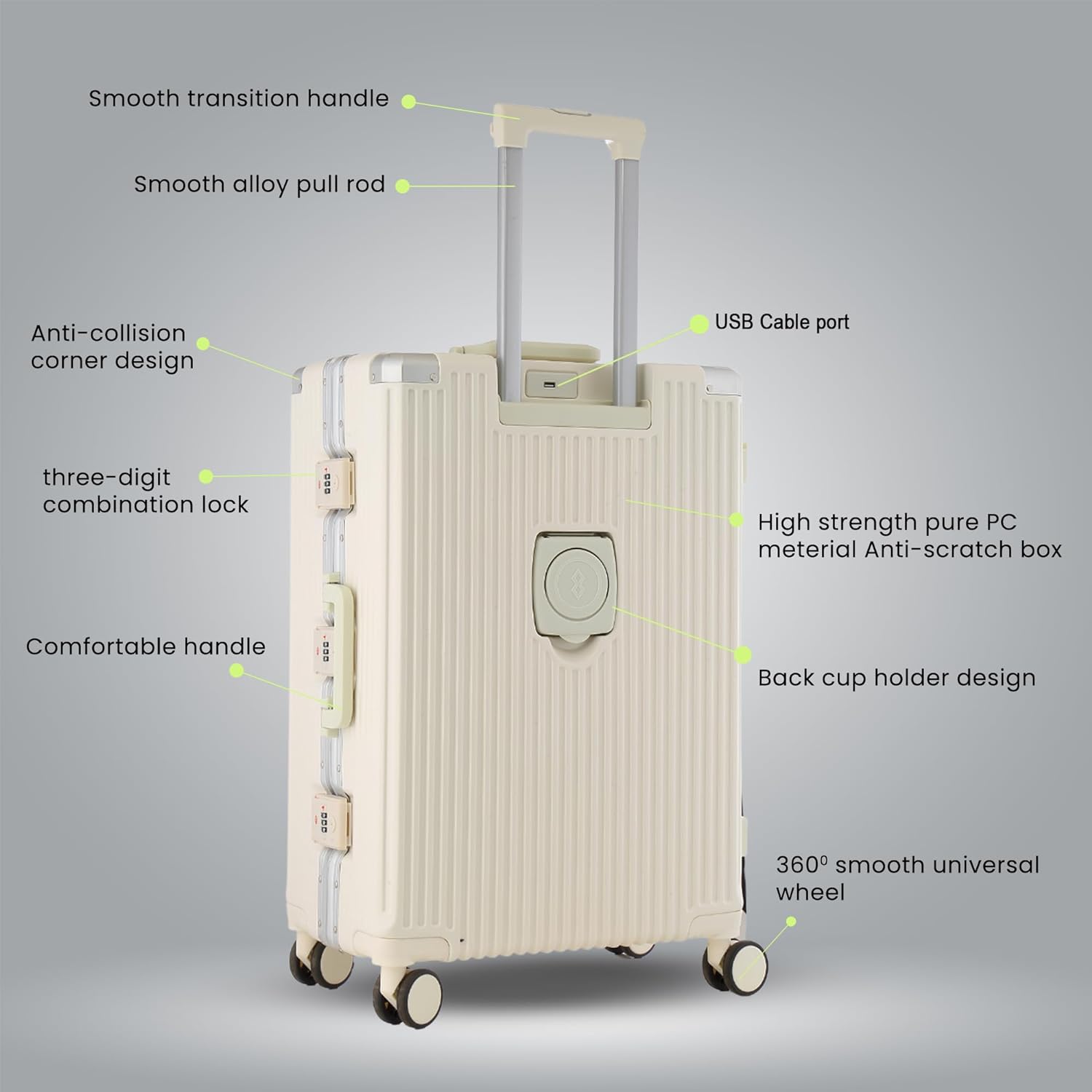 Prime Pick Luggage Trolley Suitcase